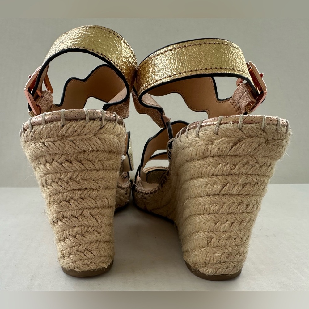Marc Fisher Metallic Wave Espadrille Sandals - Gold, Silver & Rose Gold - Picture 6 of 17